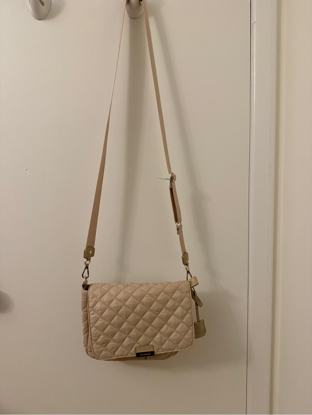 MZ Wallace Sand Crosby Crossbody with Adjustable Strap